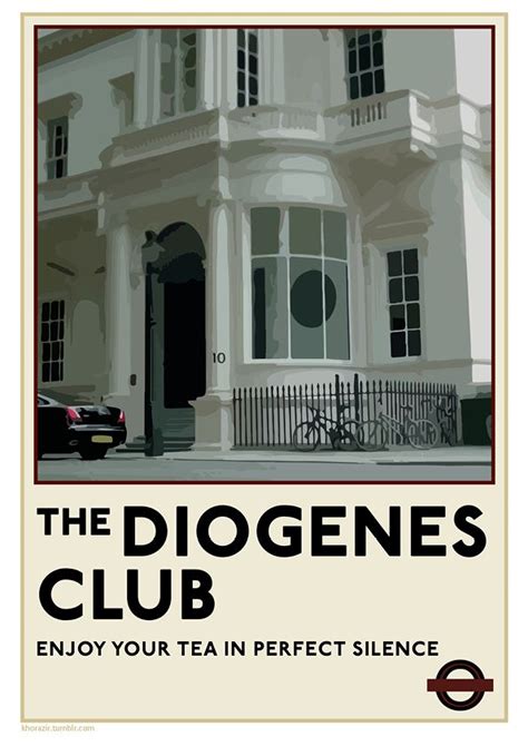 Sherlock Tfl Poster Diogenes Club From Khorazir Diogenes Club