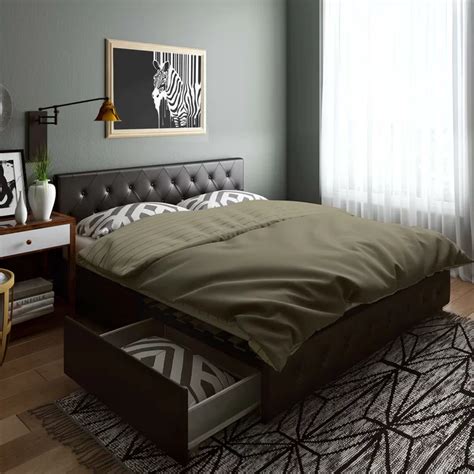 Check out our queen platform bed selection for the very best in unique or custom, handmade pieces from our bedroom furniture shops. Fareham Upholstered Storage Platform Bed in 2020 | Storage ...