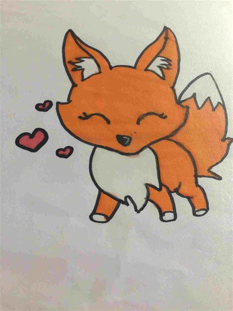 Kawaii Cute Easy Cute Fox Drawing Learn How To Draw Cute Chibis In