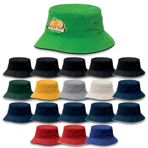 Promotional Sandwich Brim Bucket Hats Branded Online Promotion Products