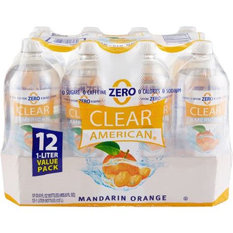 Clear American Mandarin Orange Sparkling Water 338 Fl Oz 12 Count