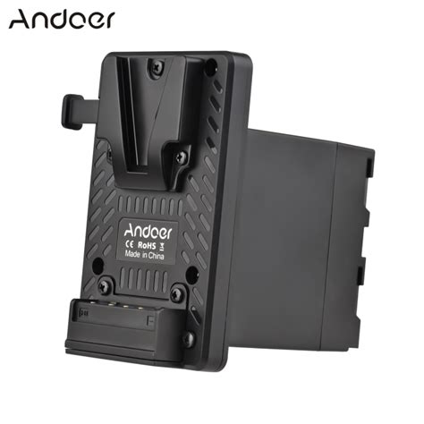andoer v lock v mount battery plate to np f dummy battery adapter built