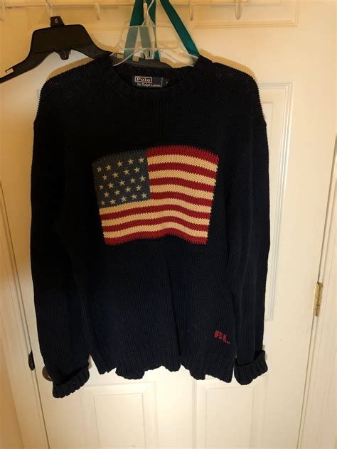 Polo Ralph Lauren American Flag Knit Sweater Grailed