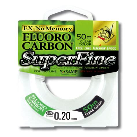 FIL FLUORO CARBON SUPERFINE 50 MT 0 20mm Sasame
