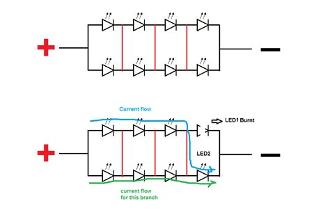 current - Why we have to connecting LEDs like this? - Electrical
