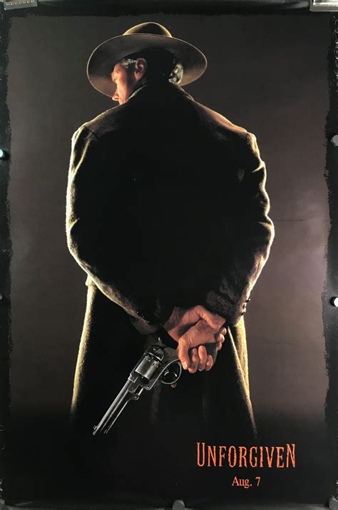 Unforgiven Original Clint Eastwood Advance Teaser Movie Poster Original Vintage Movie Posters
