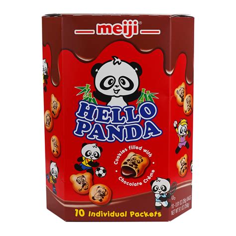 Meiji Hello Panda Chocolate Cream Filled Biscuits Large Box 91 Oz