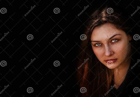 Face Of Evil Dark Spooky Woman Stock Photo Image Of Expression