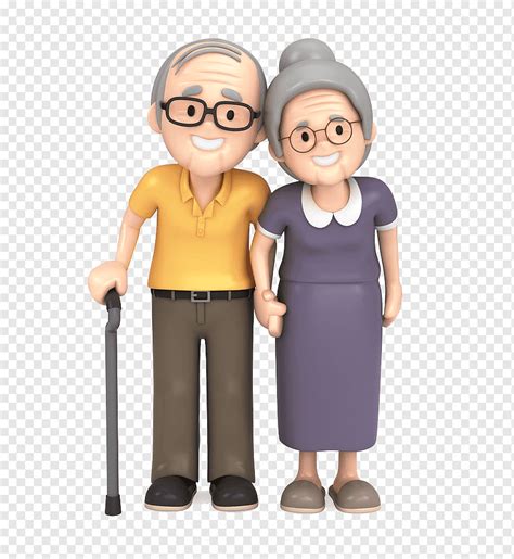 Cartoon Elderly 3d Dimensional Cartoon Creative People Png PNGWing
