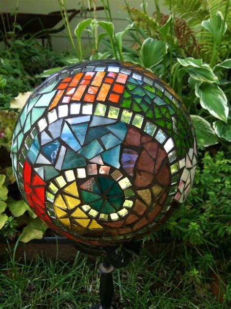 This mosaic garden art has been grouted and sealed. Top 425 ideas about Bowling Ball upcycle/redo on Pinterest ...