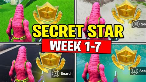 All Secret Battle Stars Season 10 Fortnite Week 1 To 7 Locations