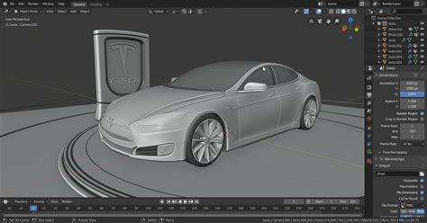 Artstation Tesla Model S 3d Model Resources