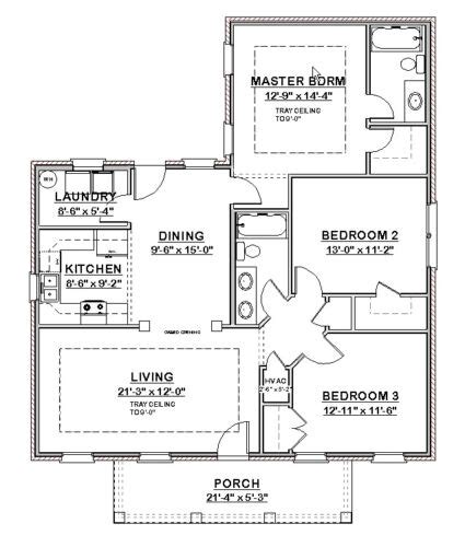 Custom House Home Building Plans 3 Bed Ranch 1404 Sf Pdf File Ebay