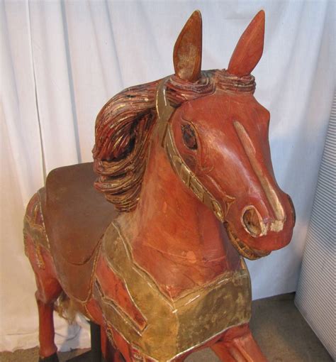 Wooden Carousel Galloper Or Fair Ground Horse Antiques Atlas
