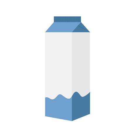Premium Vector Blue Milk Packaging Flat Illustration