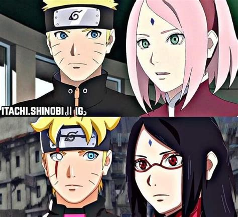 Naruto And Sakura Boruto And Sarada ️ ️ ️ Anime Naruto Naruto