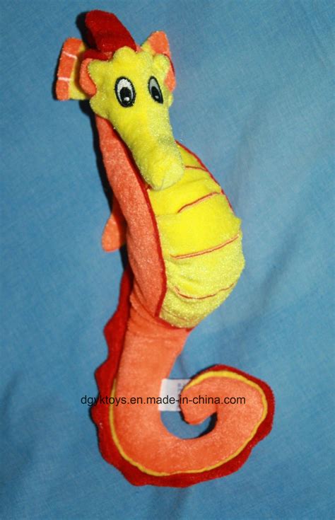 Bright Color Plush Seahorse 12 Soft Stuffed Animal Toy China Plush