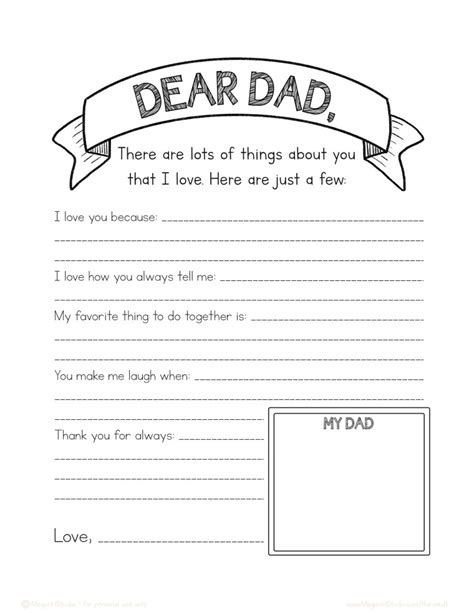 Free Printable Fathers Day Letter Templates Meganhstudio