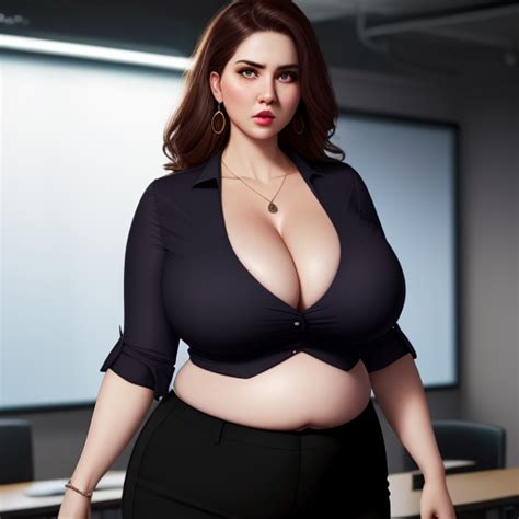 Generador De Arte AI A Partir De Texto Realistic Big Boobs Woman Office Clothes Deep Img