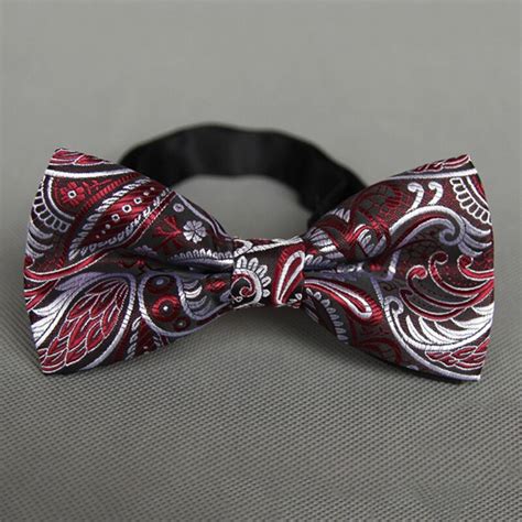 mantieqingway man formal wear business suit bow tie mens polyester paisley printed cravat hot