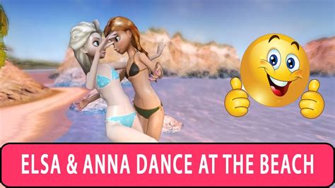 Mmd Elsa And Anna Dancing At The Beach Youtube