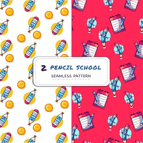 Premium Vector Pencil School Seamless Pattern