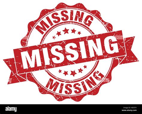 Missing Stamp Sign Seal Stock Vector Image And Art Alamy