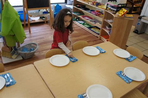 Setting The Table For Lunch Montessori North Montessori Practical