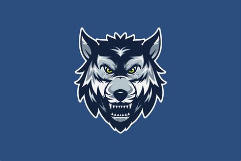 Wolf Head Squad Mascot And Esport Logo Branding And Logo Templates