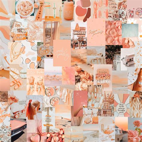 Ready To Print Peachy Warm Aesthetic Travel Vibes Wall Etsy