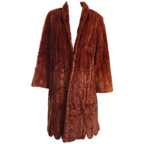rare 1940s ermine summer fur luxurious honey brown jacket coat scalloped edges barnebys