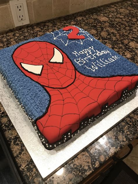 Spider Man Birthday Cake 2nd Birthday Fondant Spider Man With