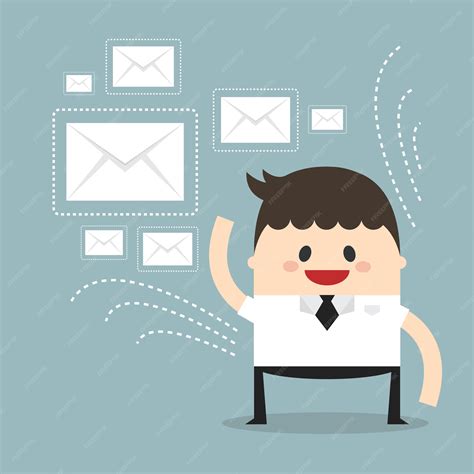 Premium Vector Businessman Sending Messages