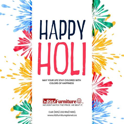 Team Ritz Furniture Planet Ltd Wishes You All A Very Very Happyholi