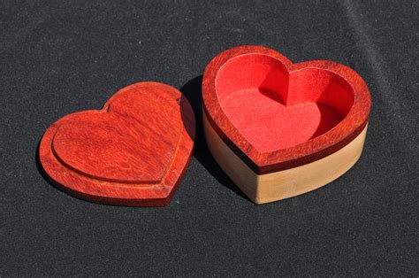 Heart Shaped Box Maple And Padauk Markann Woodcrafts