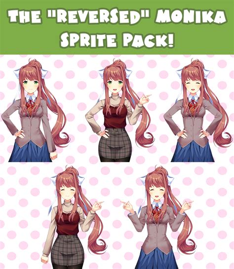 Introducing The Reversed Monika Sprite Pack Rddlcmods