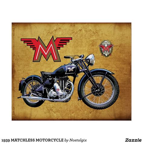 1939 Matchless Motorcycle Poster Ajs Motorcycles Bsa Motorcycle