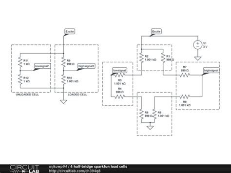 4 Half Bridge Sparkfun Load Cells Circuitlab