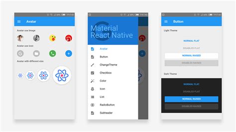 You can use react native today in your existing android and ios projects or you can create a whole new app from scratch. A MATERIAL DESIGN REACT NATIVE sample app