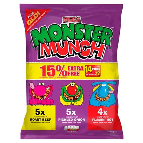 Morrisons Mega Monster Munch Variety Pack 14 X 22gproduct Information