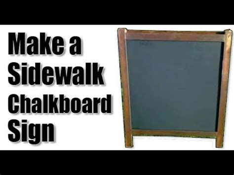 Easels are helpful tools that hold canvases and drawing pads upright while they're being worked on or displayed. Make a Sidewalk Chalkboard Easel Sign for Special ...