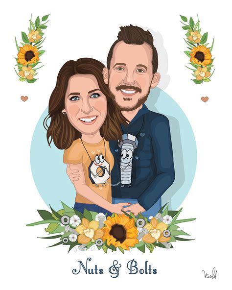 Custom Digital Couple Illustration Personalized Couple | Etsy in 2020 ...
