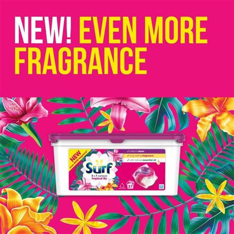 Surf 3 In 1 Tropical Lily Washing Capsules Morrisons