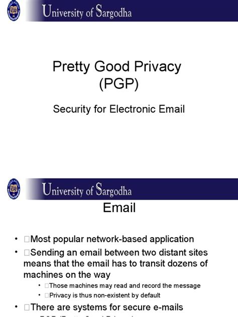 Pretty Good Privacy Pgp Security For Electronic Email Pdf