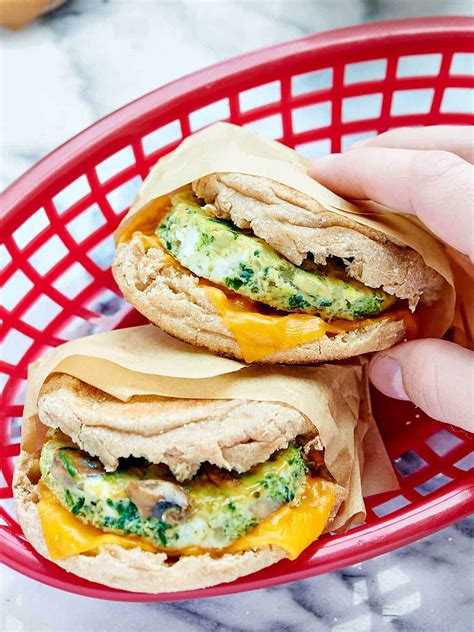 Healthy Breakfast Sandwich Make Ahead Freezer Friendly Option