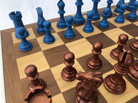 Free chess games database, chess opening explorer, chess puzzles, problems and compositions, learn chess strategies 365chess.com. Bold Chess - Blue and Copper Triple Weight Chess Set - Limited Edition - ChessBaron - 01278 426100