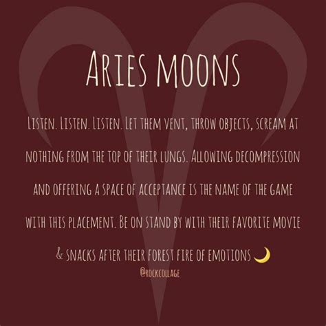 Aries Moon Sign Aries Moon Sign Moon Signs Affirmations