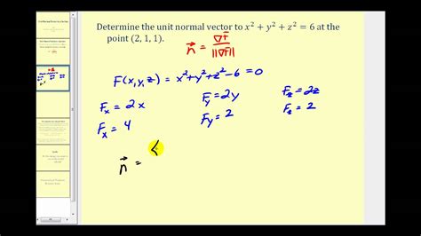 In the last lecture, we started playing around with the norm.dist and the norm.s.dist function in excel to calculate some normal probabilities. Determining a Unit Normal Vector to a Surface - YouTube