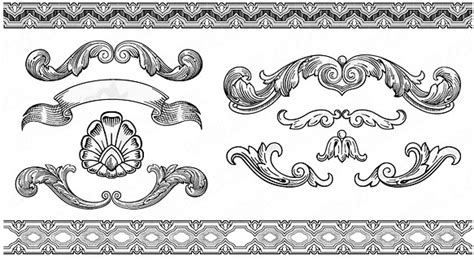 Vintage Ornaments With Frames Vector Vector Misc Free Vector Free Download
