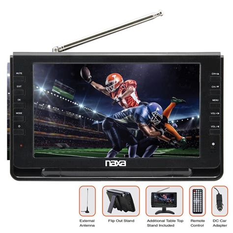 Naxa 9 In Portable Tv And Digital Multimedia Player 800 X 480 Dvd